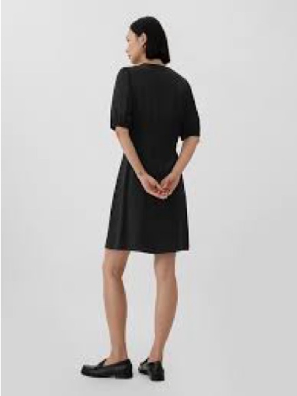 GAP Puff Sleeve Button Front Mini Dress NWT~Size L - Picture 5 of 8